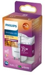 Philips led spot gu10 230v 2,6-35w warmglow blister - 5105100