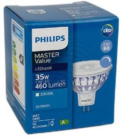 Philips led spot gu5.3 12v 5,8-35w 3000k dimbaar - led3546