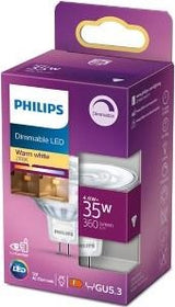 Philips led spot mr16 gu5.3 12v 4,6-35w 2700k dimbaar blister - 5104245