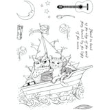 Pink ink designs • mother goose series clear stempels the owl the pussycat