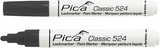 Pica 524 46 lakmarker | 2-4mm | ronde tip | zwart | 10 stuks - pi52446