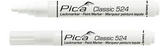 Pica 524 52 lakmarker | 2-4mm | ronde tip | wit | 10 stuks - pi52452