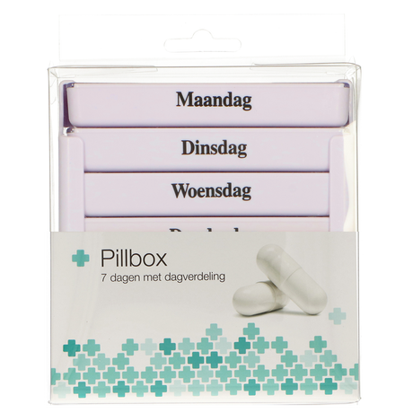 Jvdl pillendoos week 4 vakken per dag wit