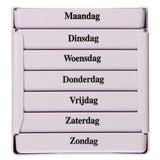 Jvdl pillendoos week 4 vakken per dag wit