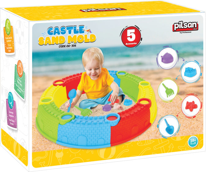 Pilsan Castle Formen für Sandkasten mit Accessoires 13-piefe