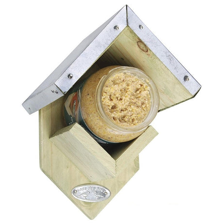 Esschert design vogelvoer pindakaas voor tuinvogels in glazen pot 340gr