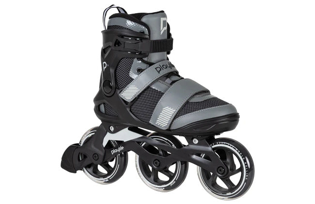 Playlife gt 110 fitness inlineskates zwart grijs maat 42