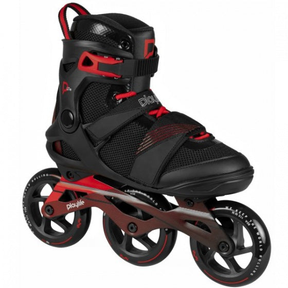 Playlife GT Black 110 inlineskates heren zwart rood maat 40