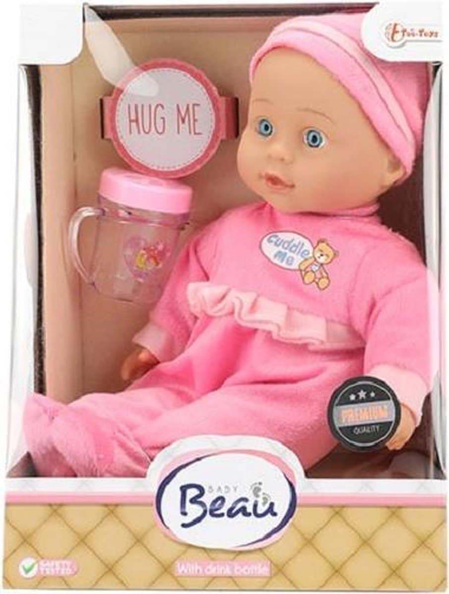 Beau baby baby pop med flaske, 30 cm