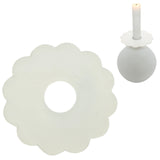 Stjernsund kaarsenring loua bloem wit glans 9,3 cm | 24 stuks
