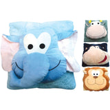 Kussen xl animal face plush 70 x 70 cm 4 assorti | 4 stuks
