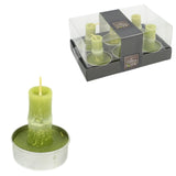 Theelichten bamboe groen 5 cm 6 stuks | 24 stuks