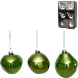 Xmas by mooss xmas by moos kerstballen groen 8 cm 6 stuks | 12 stuks