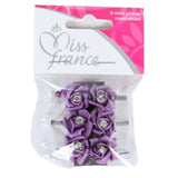 Knijper met bloem paars 2,5 cm set van 6 | 24 stuks