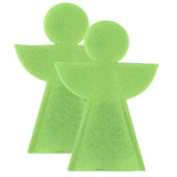 Kerst flesdecoratie engel vilt groen 36 cm set van 2 | 12 stuks