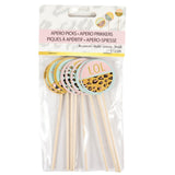 Cocktail prikkers funky leopard 12 cm set van 8 | 48 stuks