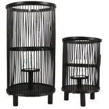 Lantaarn saigon zwart 40,5 cm set van 2 | 4 stuks