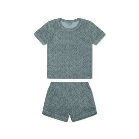 Leopard | groen jongens set strand - terry