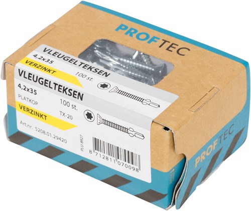 Proftec spaanplaatschroef 5.0x100 60 torx