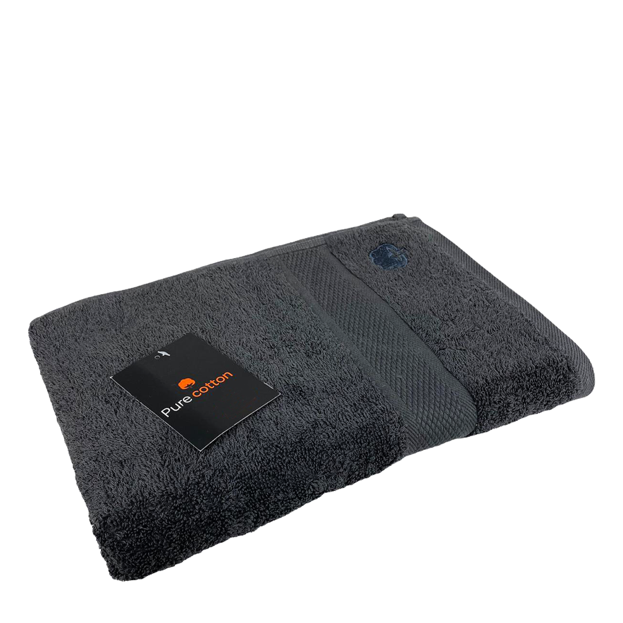 Pure cotton badhanddoek donker grijs 70x140cm