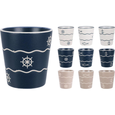 Beker aardewerk 200ml maritiem