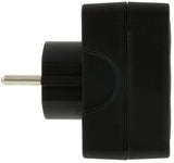 Enzo randaarde stekkeradapter 3 x euro zwart - 6175909