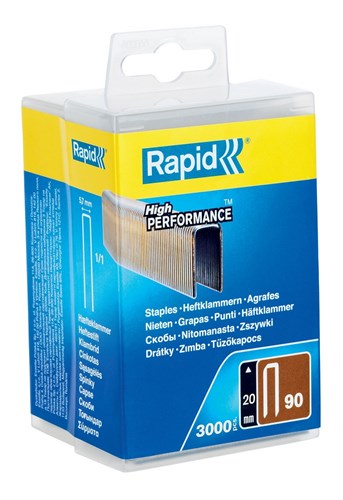 Rapid nr. 90 smalrugnieten 20 mm, 3.000 stuks - 5000123 - 5000123