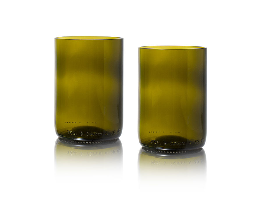 Abgebildetes 2-Pack-Olive abgebildetes Glas