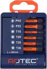 Rotec bitset | impact | 6-delig | e6.3 x 50mm | ph-pz-t - 825.0135