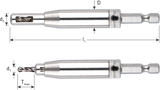 Rotec hss scharnierboor | 1 4 -bitopn. e6.3 | ø2,75 (schroef ø4-4,5) - 268.0003