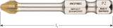 Rotec impact schroefbit pz 2 | l=50 | e6.3 | diamond | 2 stuks - 817.13022