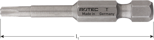 Rotec krachtbit t 15 | l=152 | e6.3 | basic | 10 stuks - 808.5015