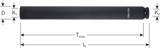 Rotec krachtdop | binnenvierkant 1 2 | extra lang | l=310 | sw 24 - 842.3024