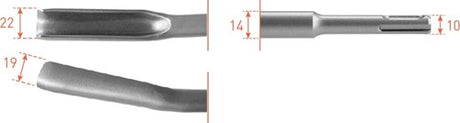 Rotec sds+ gutsbeitel 22x250mm - 215.0020