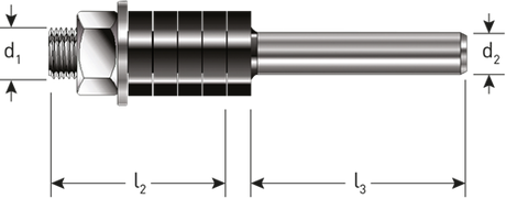 Rotec spindel zonder lager | ø8 | d2=8 - 271.42.0800