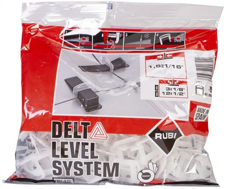 Rubi delta leveling systeem clips | 3-12 mm | 1,5 mm | 200 stuks