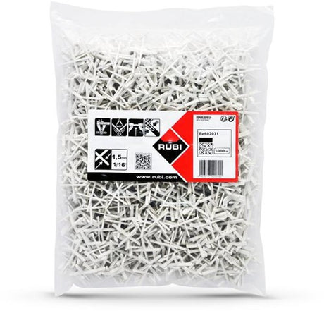 Rubi tegelvoegkruisjes | 1,5 mm | doos 1000 st - 02031