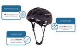 Rucanor grav fietshelm mtb en e-bike verstelbaar zwart maat 58-61 cm (l)