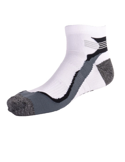 Rucanor Hardloopsokken kort 2-pack wit grijs maat 35-38