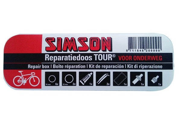 Repair box Tour 11.5 cm Aluminum Red White 15-piece