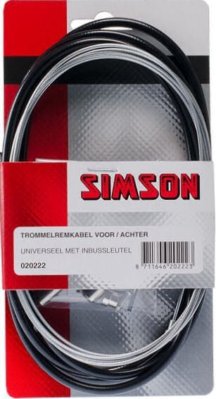 Trommel Brems Kabel Set Simson fir déi hënneschter Säit