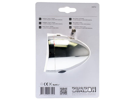 Simson headlight chrome