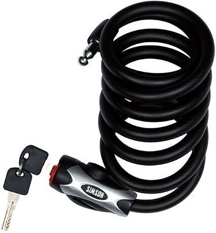 Simson Cable lock Regular XL 10x150cm black no art bicycle