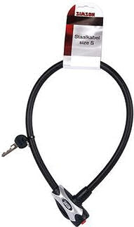 Simson cable lock steel 12x65cm black