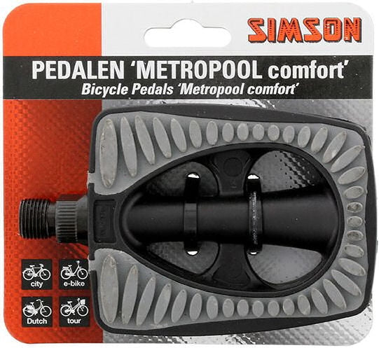 Pedale Set Metropolis Comfort 9 16 -palčni sivi črni