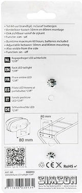 Simson Battery Buggage Rack Bread Light Cliff 1 LED OU