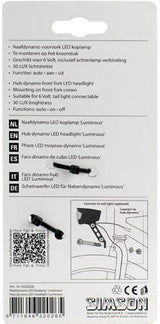 Simson Frontgabel Scheinwerfer Black Luminous Hub Dynamo auf der Karte