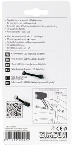 Voorlicht Brightly Hub -damo LED 70 Lux Black