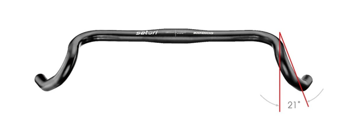 Satori stuur boondocks ø31.8 b=440mm - mat zwart