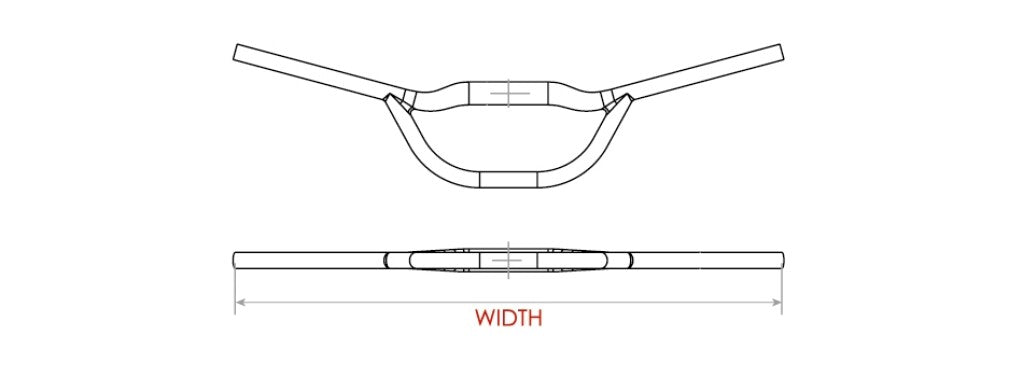 Satori styring aero ø31,8 mm b = 700mm matt svart